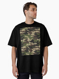 Army Green Camo Camouflage Print Oversized T Shirt T Shirt Viral US Style Streetwear Essential