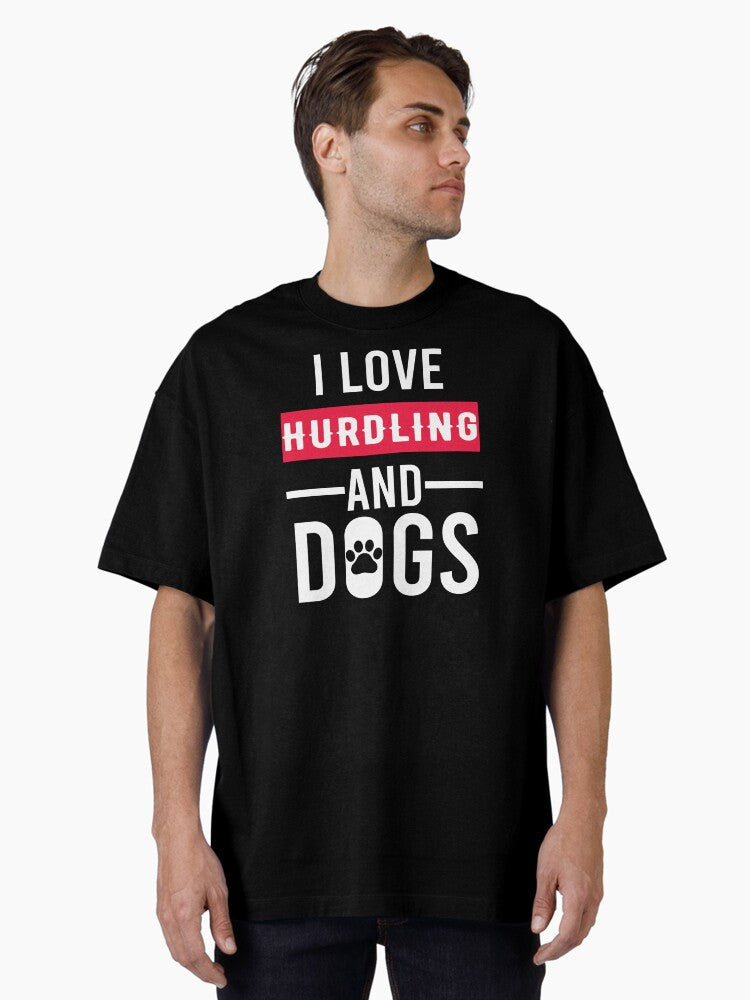 I Love Hurdling And Dogs Funny Hurdling Sport