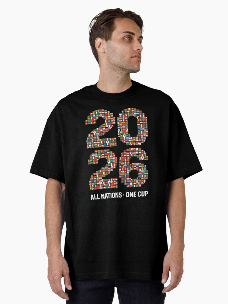 Football World Cup 26 || All Nations One Cup Oversized T-Shirt