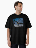 Freedom Eagle American Patriot Typography Design Oversized Shirt T Shirt Premium Quality
