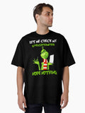 Let Me Check My Give A Shitometer Nope Nothing Grinch T Bes Oversized T Shirt T Shirt Holiday Trending Christmas Season