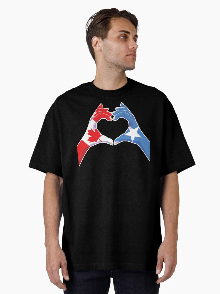 Somalia Somali Canadian Canada Love Heart Peace Oversized Shirt T Shirt Gift Ready