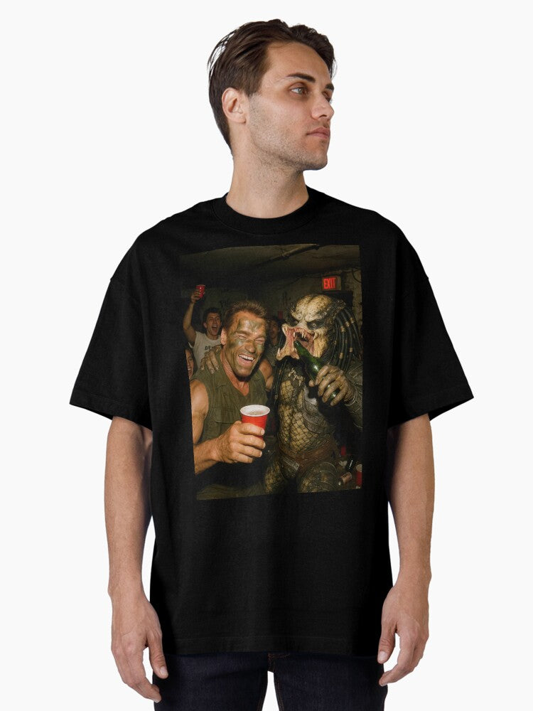 Arnold Schwarzenegger The Predator a candid paparazzi style photo Oversized T Shirt T Shirt Best Seller Look Fan Favorit