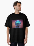 Retro Futurism Woman - Cyberpunk Oversized T-Shirt | Premium Unisex T-Shirt, Trending Graphic Tee