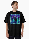 Neon cat Oversized T-Shirt | Premium Unisex T-Shirt, Trending Graphic Tee