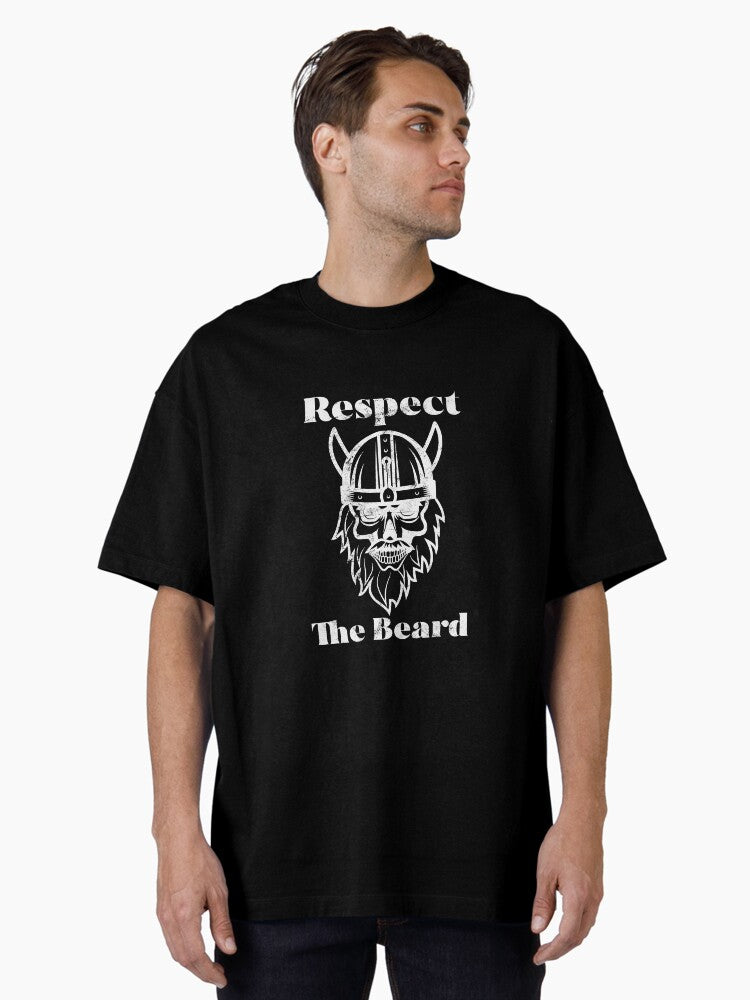 Distressed Viking Respect The Beard Oversized Shirt T Shirt Everyday Wear