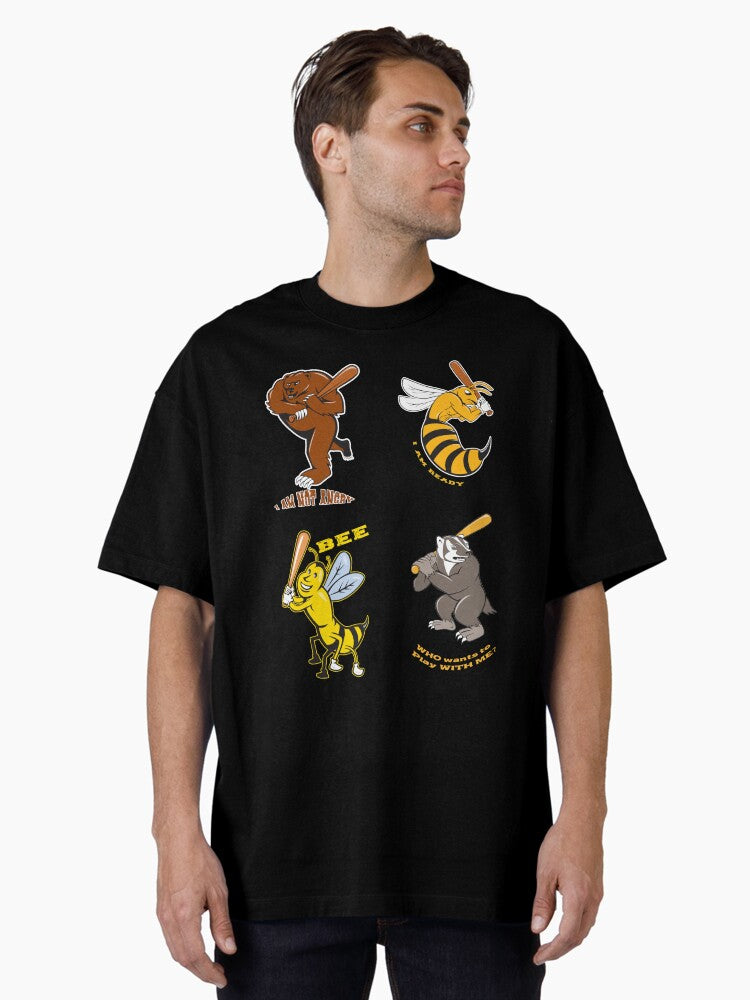The best baseball batters father Oversized T Shirt T Shirt Streetwear Style Gift Ready