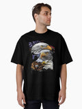 American Eagle A Eagle Patriotic blk2 Oversized Shirt T Shirt Minimal Style