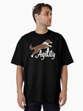 Brown And White Border Collie Jumping With Agility
