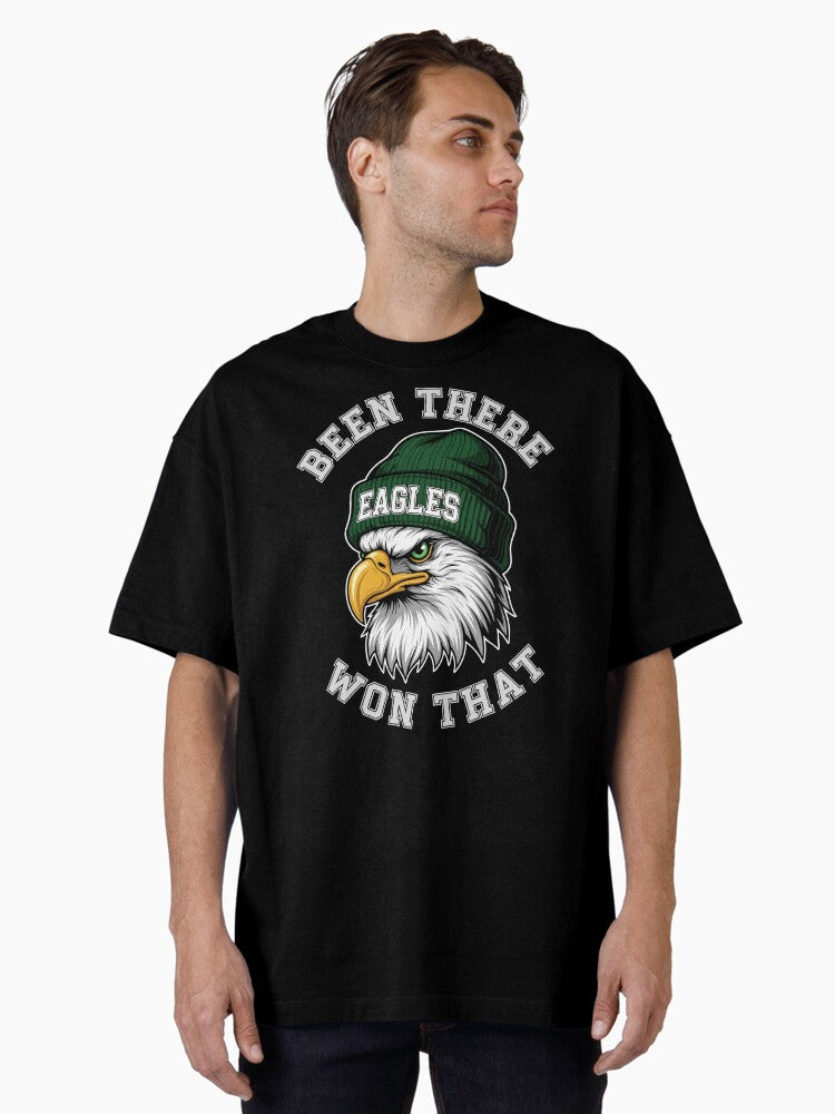 Eagles Champion Been There Won That Cool Eagle Mascot Sports Fan Oversized Shirt T Shirt Clean Design