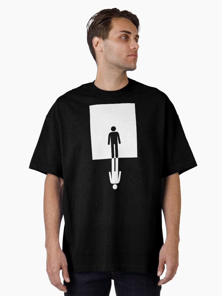 Human Male Icon Sign Shadow And Light Oversized T Shirt T Shirt Premium Print
