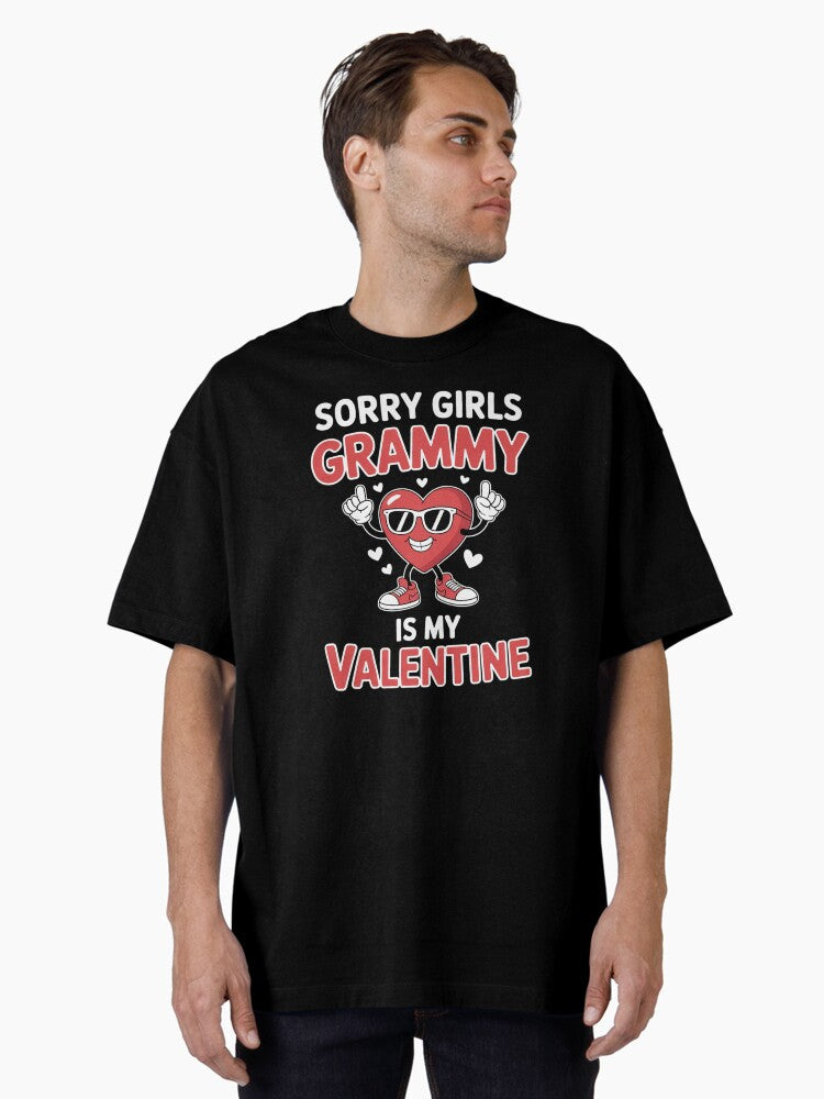 Sorry Girls Grammy Is My Valentine Toddler Valentines Boys Oversized Shirt T Shirt US Market