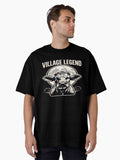 Village Legend Cow Shirt, Funny Farmer Gift, Full Moon Cattle Graphic T-Shirt, Rural Life Animal Art