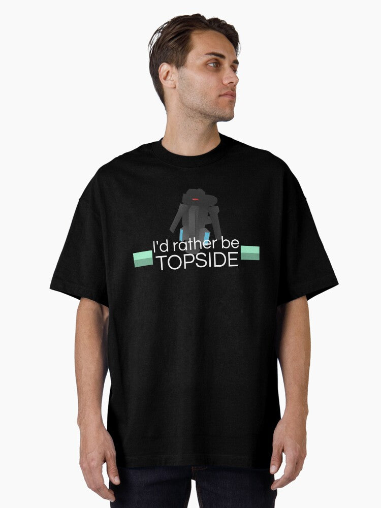 I d rather be topside Shredder Oversized T Shirt T Shirt Best Seller Look Daily Comfort Wear
