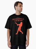 Cool Play Baseball Print Oversized T Shirt T Shirt Viral TikTok Daily Wear