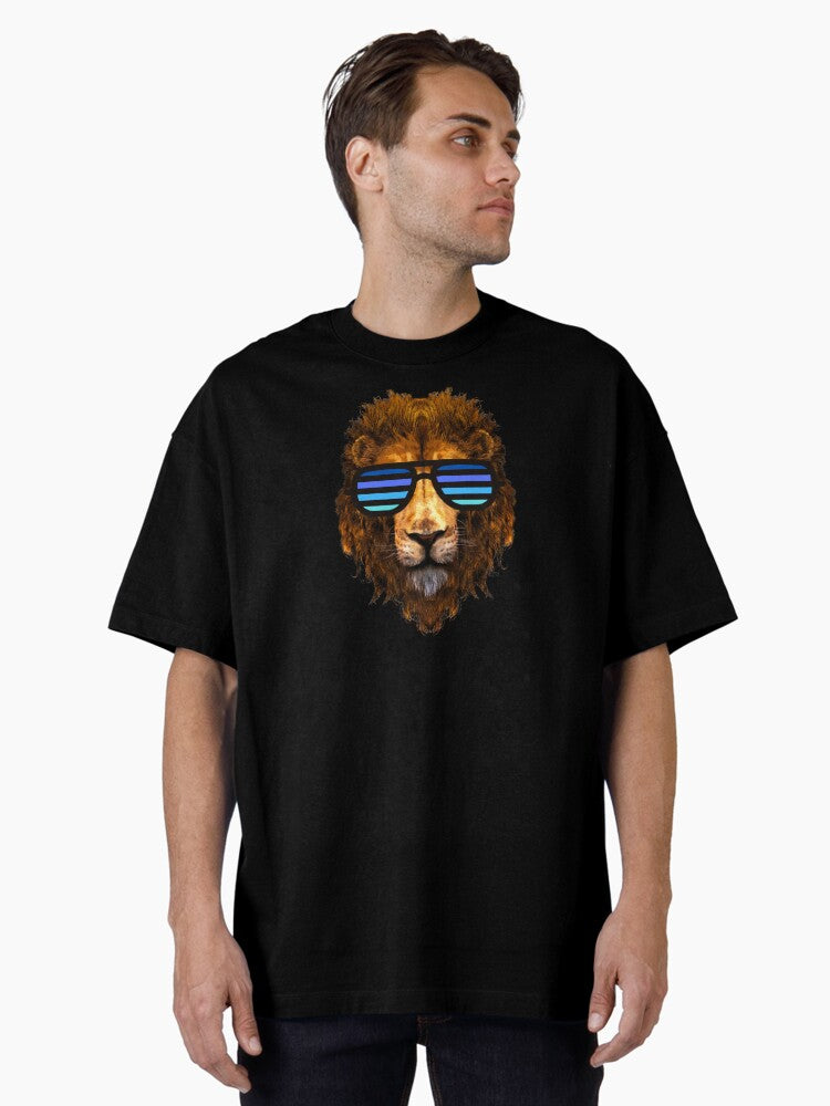 lion with sunglasses realistic lion Oversized Shirt T Shirt US Market