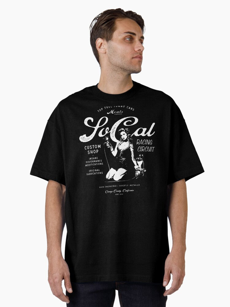 Meats Garage Pinup Girl 2 Oversized T Shirt T Shirt High Search Demand Fan Favorite