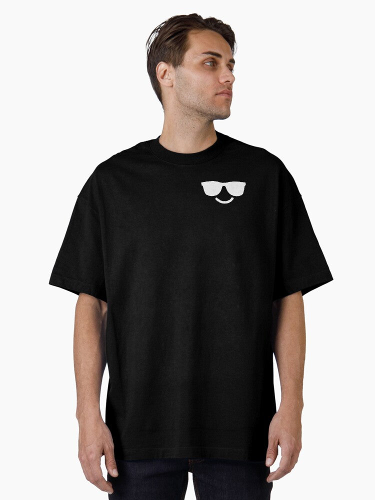 Smile with Sunglasses Oversized Shirt T Shirt Clean Design