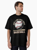 Funny Fan Baseball Player Oversized Shirt T Shirt Gift Ready