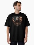 US flag with eagle Oversized Shirt T Shirt Premium Quality