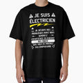 electrician humor t-shirt Oversized T-Shirt by Catcrea