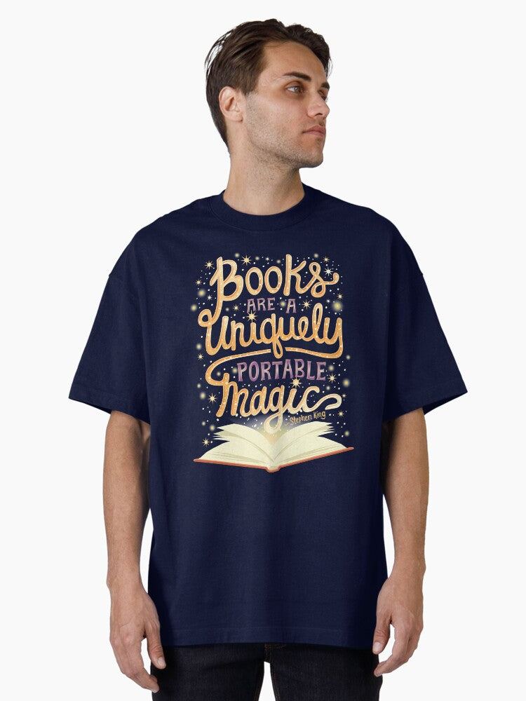 Books are magic Oversized T Shirt T Shirt Best Seller Look High CTR Pick