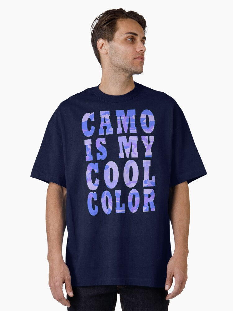 Light Blue Camouflage Pattern Camo Is Cool Oversized T Shirt T Shirt Viral US Style Top Rated Design