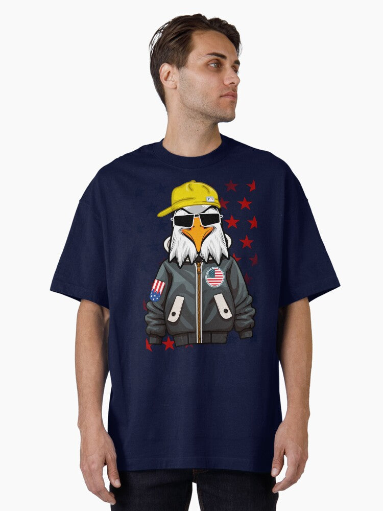 AMERICAN EAGLE PATRIOT STARS Oversized Shirt T Shirt Everyday Wear