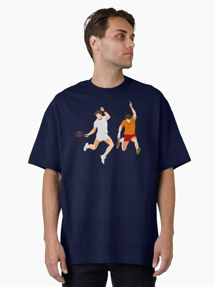 Whizzer and Marvin playing tennis Oversized T Shirt T Shirt Generic Icon Style