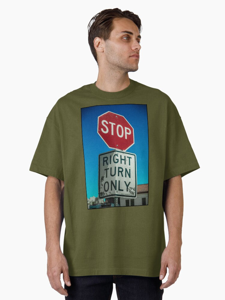 Stop sign Oversized Shirt T Shirt Clean Design
