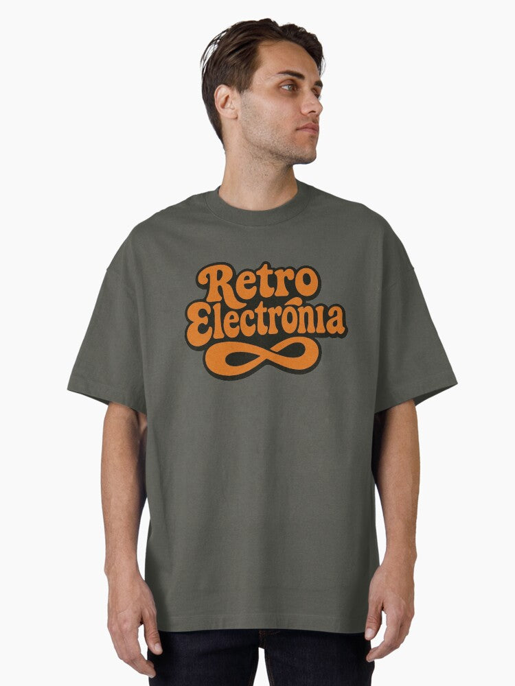 Retro Electronia Vintage Synthwave Music Design Oversized T-Shirt | Premium Unisex T-Shirt, Trending Graphic Tee