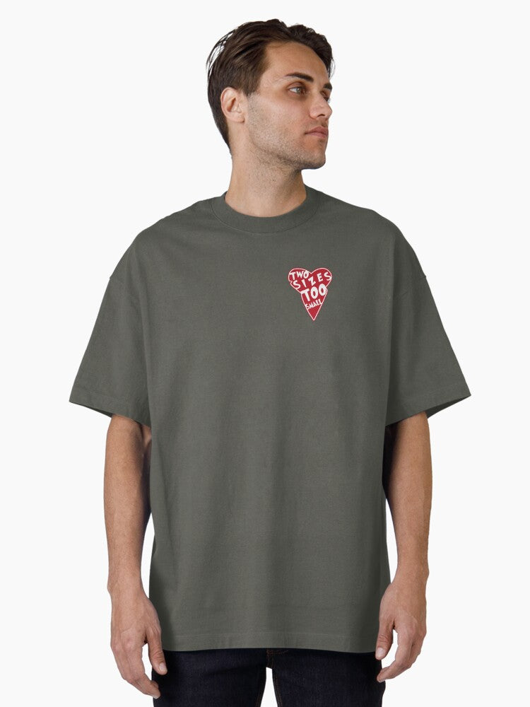 Two Sizes Too Small Grinch Heart Oversized T Shirt T Shirt Holiday Trending Christmas Season Pick