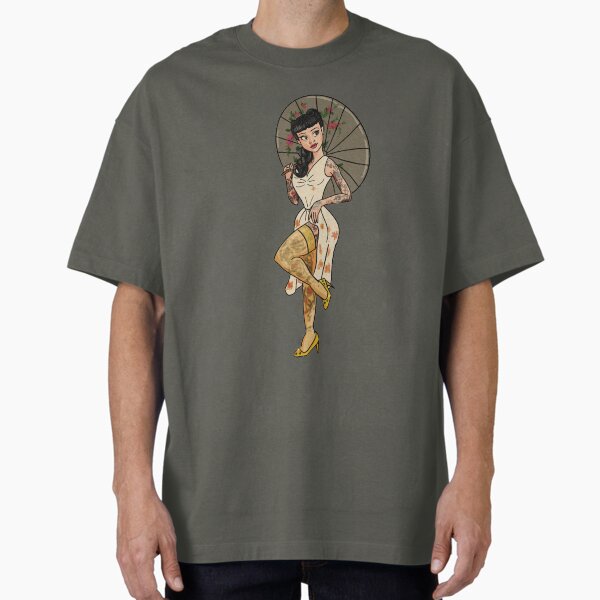 Retro space pinup Oversized T-Shirt | Premium Unisex T-Shirt, Trending Graphic Tee