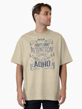 ADHD Awareness Support ADD Attention Disorder Love Heart Mom Dad Gifts Oversized T-Shirt
