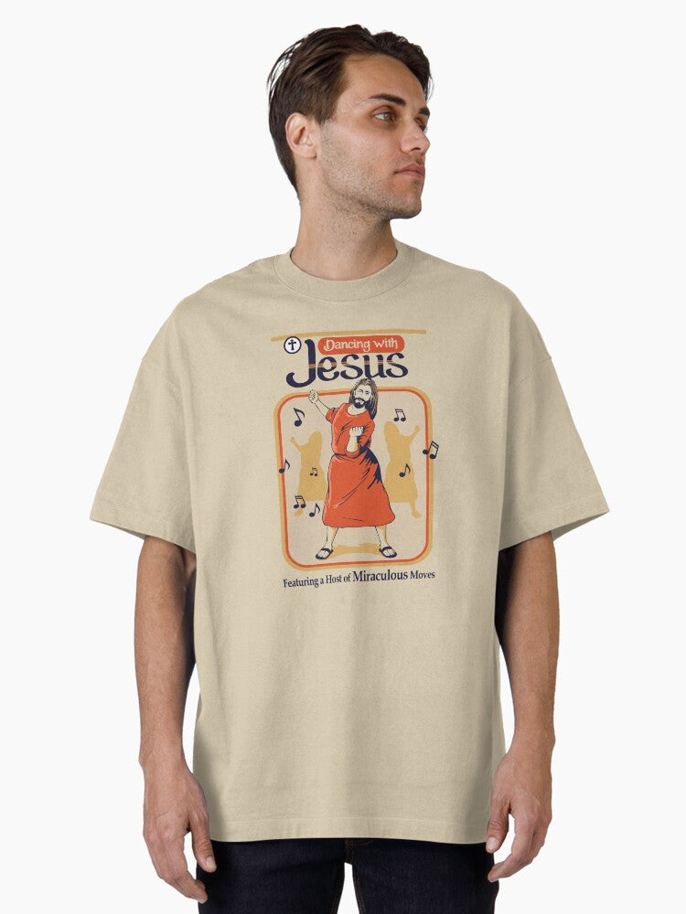 Dancing with Jesus Oversized Shirt T Shirt Clean Design