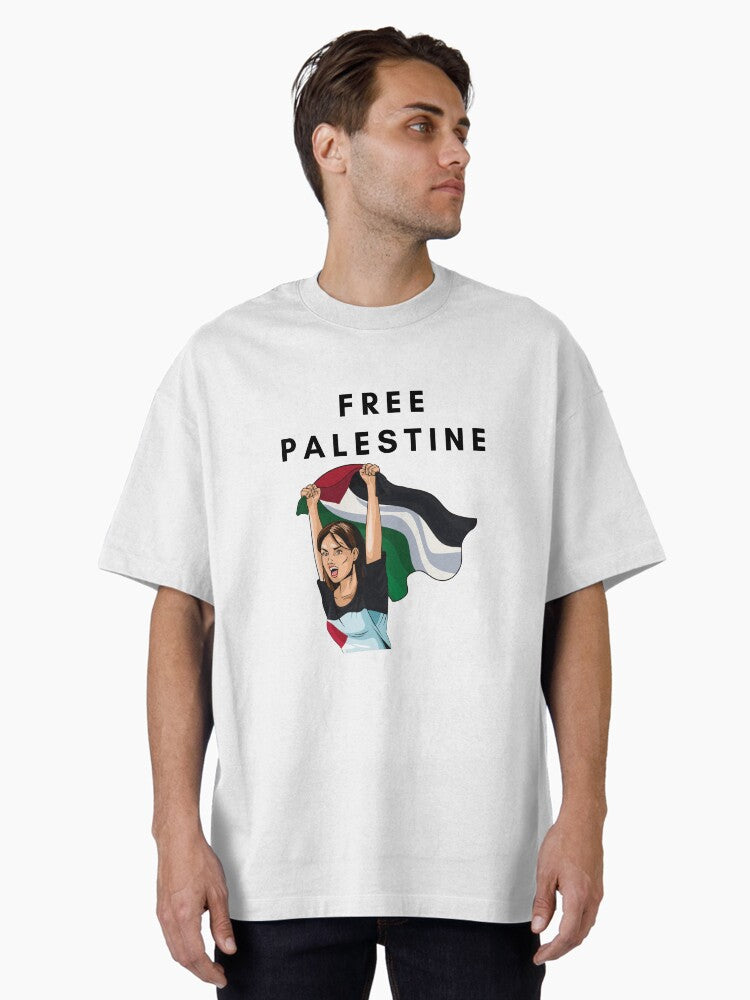Free Palestine Oversized Shirt T Shirt Peace Message