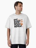 Eat Sleep Race Feast Repeat Funny Car Enthusiast Thanksgiving Shirt Oversized T Shirt T Shirt Viral TikTok Daily Wear