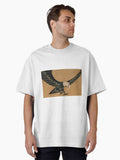 Vintage Illustration of a Bald Eagle 1917 Oversized Shirt T Shirt Everyday Wear