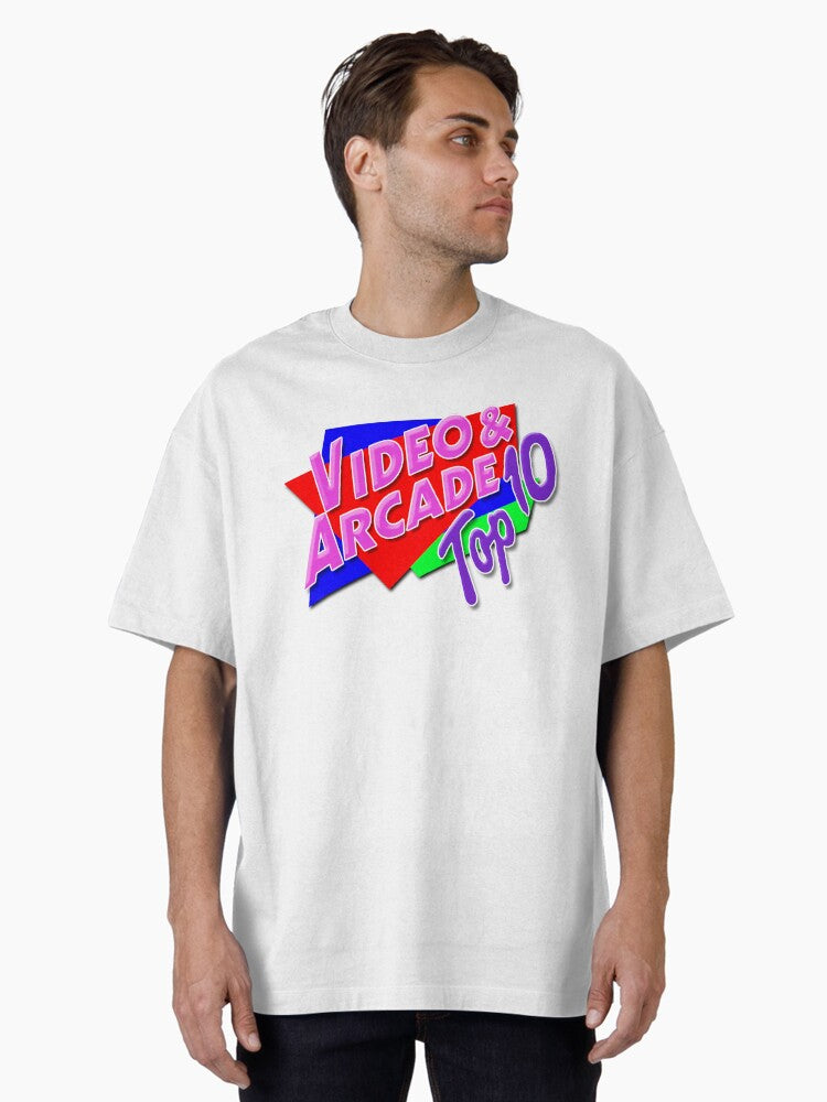 Video Arcade Top 10 Oversized T Shirt T Shirt Streetwear Style Pop Art Style