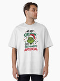 I am festively antisocial Oversized T Shirt T Shirt Streetwear Style Christmas Season Pick