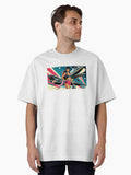 Futuristic Pin-Up Oversized T-Shirt | Premium Unisex T-Shirt, Trending Graphic Tee