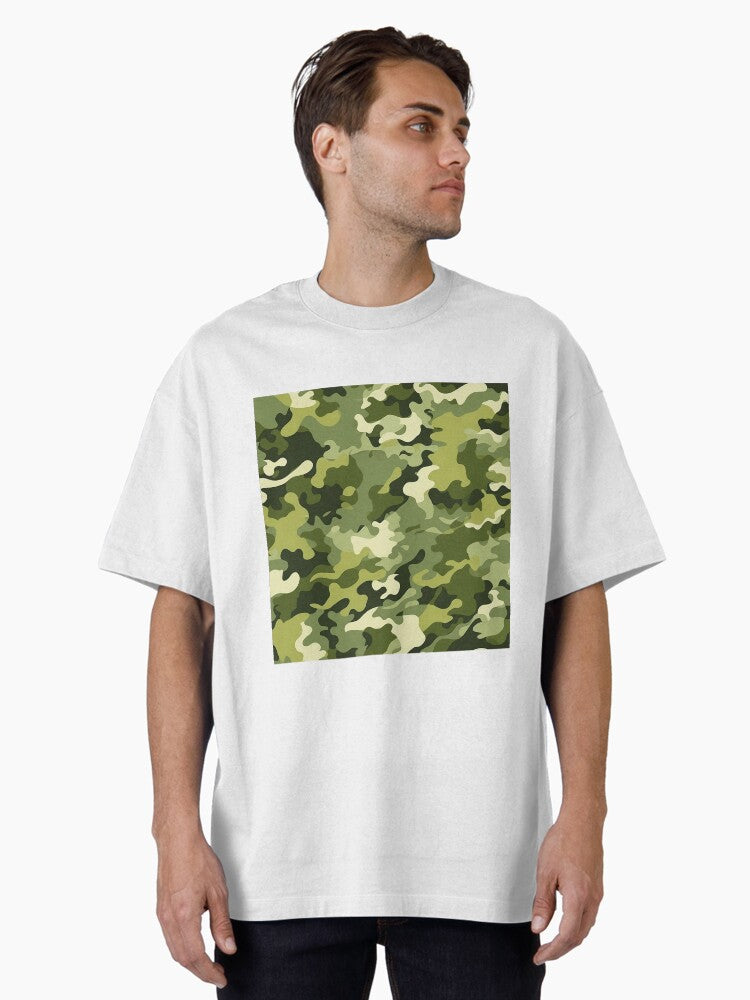 Forest Camo 14 seamless pattern Oversized T Shirt T Shirt Trending 2025 Hot Search US