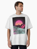 80's R I S E R Oversized T-Shirt | Premium Unisex T-Shirt, Trending Graphic Tee