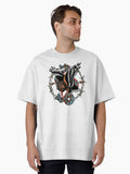 JESUSEAGLE DESTROYS THE SNAKE WITH KNIVES danXtoro Oversized Shirt T Shirt US Trend