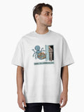 Minimal Talk Maximum Delivery Octopus Robot Oversized T-Shirt | Premium Unisex T-Shirt, Trending Graphic Tee
