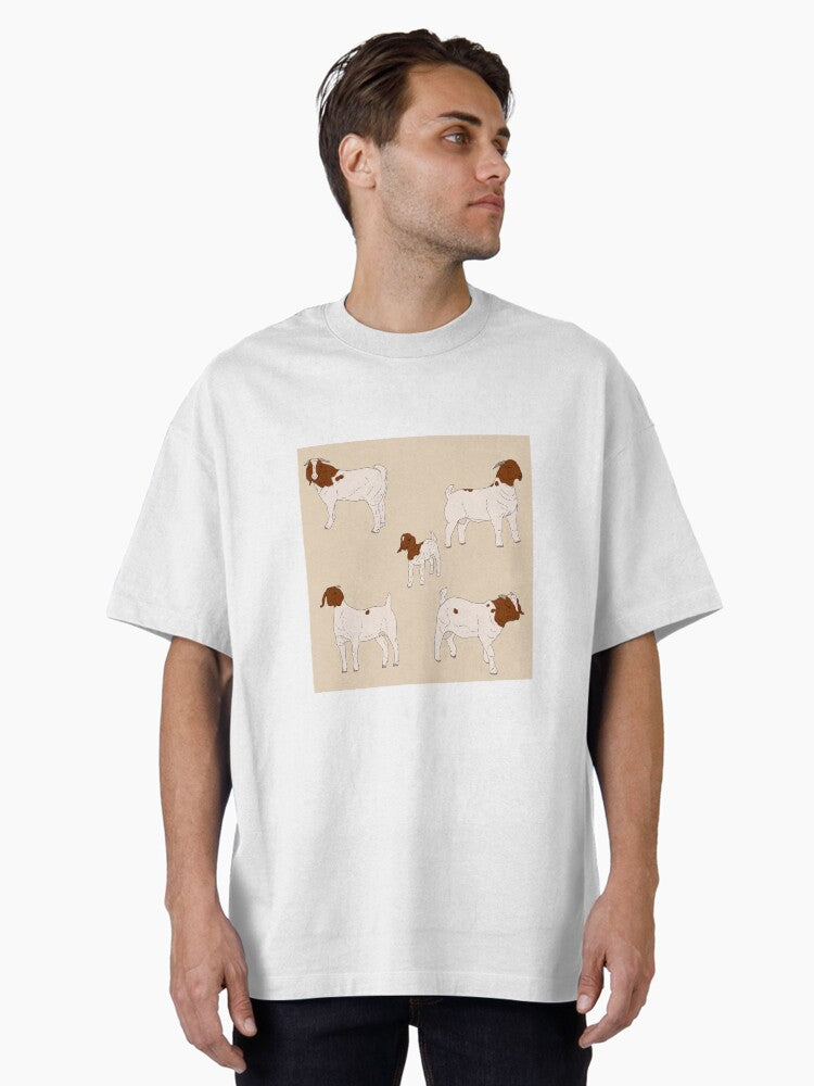 Boer Goats Pattern Cream
