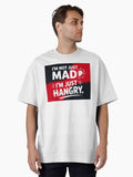 Humorous Hangry Text Graphic Oversized T Shirt T Shirt Trending US Hot Right Now