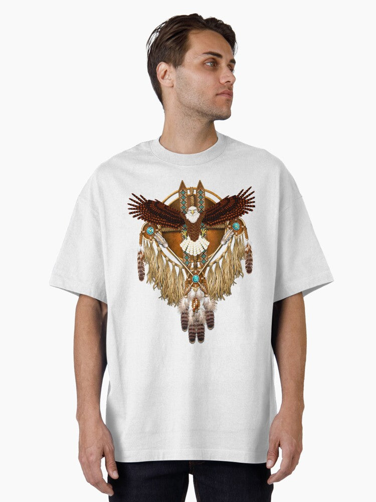 Bald Eagle Mandala Oversized Shirt T Shirt US Trend