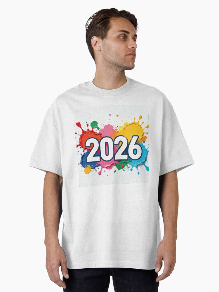 2026 Watercolor Splash Sticker Bold Colorful Perfect for Laptops Water Bottles Journals Oversized T Shirt T Shirt