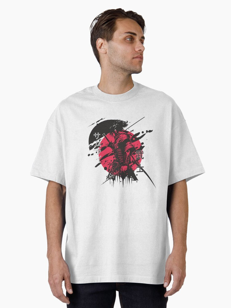 Japanese Warrior Illustration Oversized T-shirt | Premium Basketball Jersey | Fan Edition Apparel